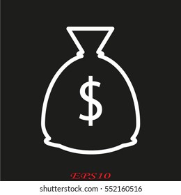sack, currency, icon, vector illustration eps10