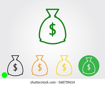sack, currency, icon, vector illustration eps10