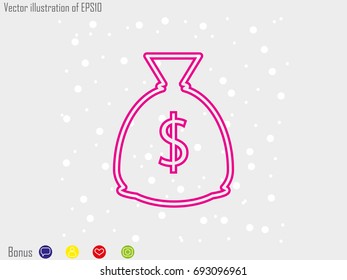 sack, currency, icon, vector illustration eps10