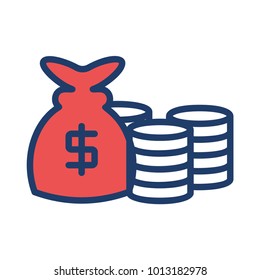 sack dollar cash 