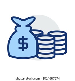 sack dollar cash 