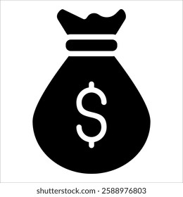 Sack Dollar Icon Element For Design