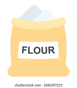 A sack filled with flour