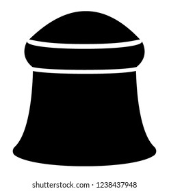 Sack filled with sugar, sugar bag solid icon