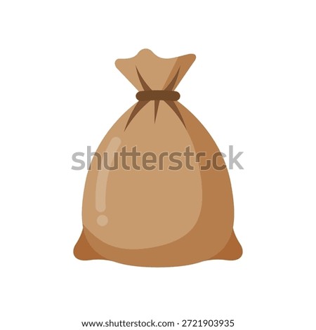 Sack flat vector illustration isolated on white background