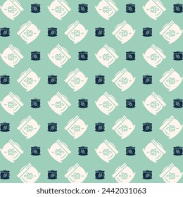 Saco de harina exquisita moda multicolor patrón de repetición vector ilustración de fondo