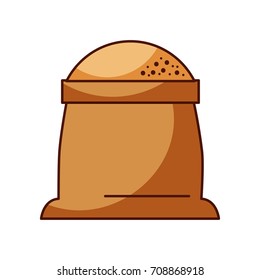 sack of flour grain ingredient bakery icon