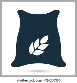 Sack of flour icon on the background