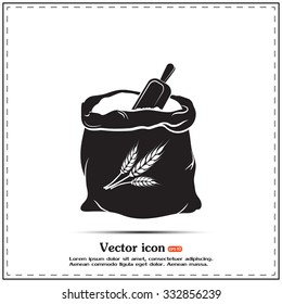 Sack of flour.Vector icon.