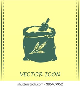 Sack of flour.Vector icon.