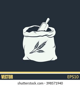 Sack of flour.Vector icon.