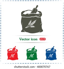 Sack of flour.Vector icon.