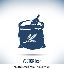 Sack of flour.Vector icon.