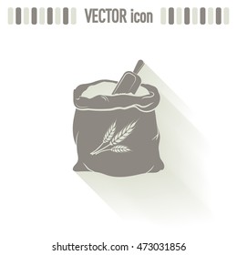 Sack of flour.Vector icon.