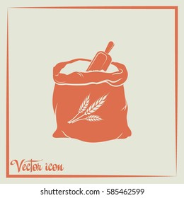 Sack of flour.Vector icon.