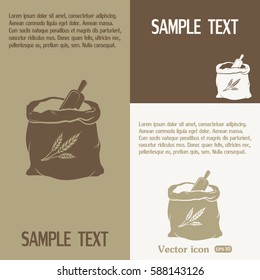 Sack of flour.Vector icon.