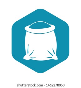 Sack full of flour icon. Simple illustration of sack full of flour vector icon for web