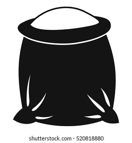 Sack full of flour icon. Simple illustration of sack full of flour vector icon for web
