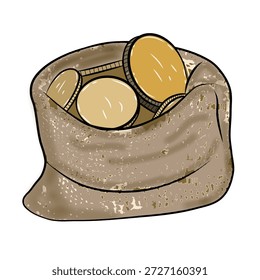A sack of gold coins.