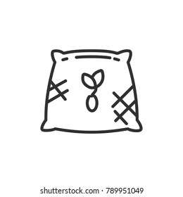 The sack of grain. Line with Editable stroke