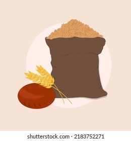 A sack of grain, a palyanitsya and two spikelets