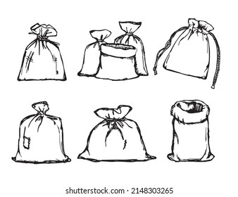 sack hand drawing or illustration 