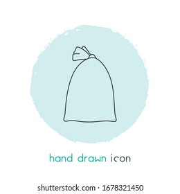 Sack icon line element. Vector illustration of sack icon line isolated on clean background for your web mobile app logo design.