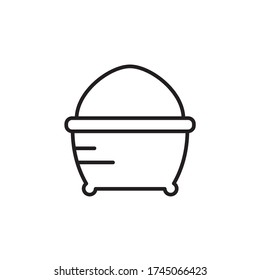 vector de diseño de contorno de icono de saco. aislado en fondo blanco