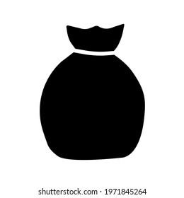 Sack icon. Simple sack or canvas bag sign. Vector Illustration
