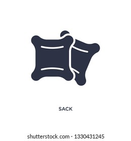 sack icon. Simple element illustration from farming and gardening concept. sack editable symbol design on white background. Can be use for web and mobile.