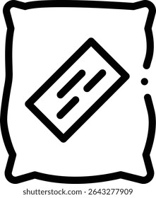 ícone sack. Design De Estilo Linear Fino Isolado Em Plano De Fundo Branco