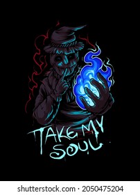 Sack Man Halloween Illustration premium vector, perfect for t shirt