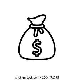 Sack, money, dollar icon. Simple line, outline vector elements of economy icons for ui and ux, website or mobile application