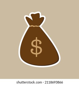 sack of money in dollars
