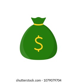 Sack of money flat icon