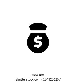 sack money solid icon, design inspiration vector template for interface