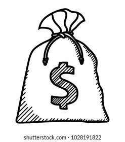 A sack of money symbol of savings or investment