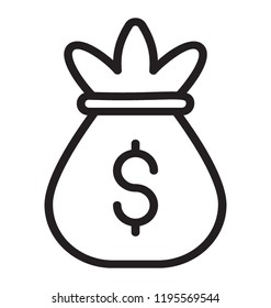 A sack of money symbol of savings or investment