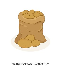 Saque de conceito de batatas ilustração alimentos vegetais