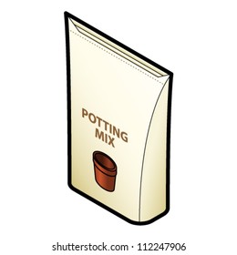A sack of potting mix.