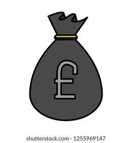 sack of pound sterling coins