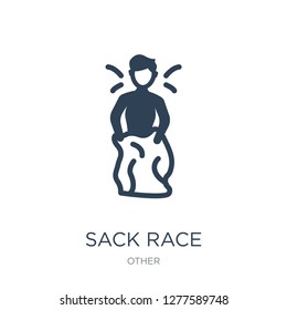 sack race icon vector on white background, sack race trendy filled icons from Other collection, sack race vector illustration