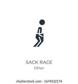 Sack race icon vector. Trendy flat sack race icon from other collection isolated on white background. Vector illustration can be used for web and mobile graphic design, logo, eps10