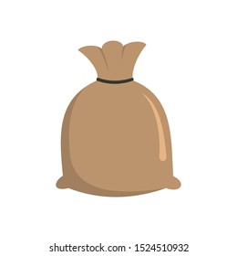 Sack rice icon. Flat illustration of sack rice vector icon for web design