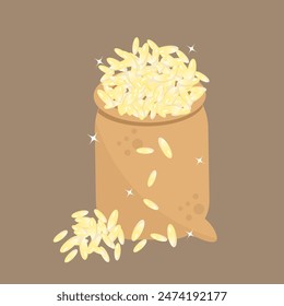 A sack of rice ilustrator vector
