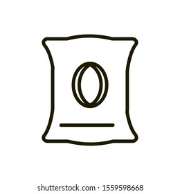 sack rural agriculture thick line vector illustration