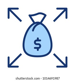 Sack saving money 