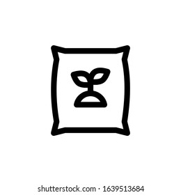 A Sack of Seeds, Fertilizer for Agriculture, Farm, Garden, Plant Icon
