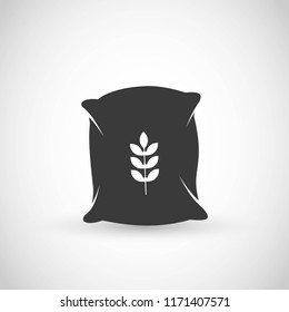Sack with seeds icon vector