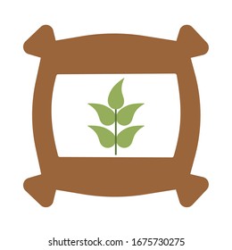sack of seeds on white background vector illustration design